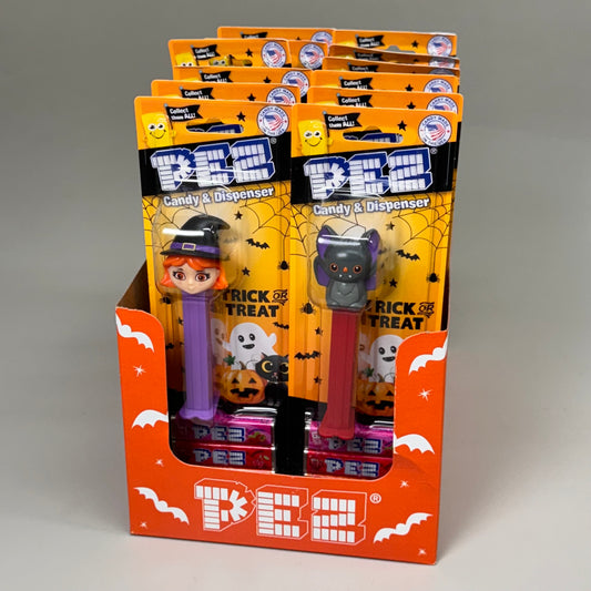 PEZ (12 PACK) Assorted Characters Candy Dispensers Halloween BB 08/28 079303