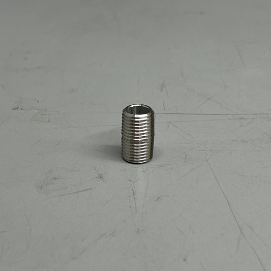 DERNORD (100 Pack) Stainless Steel Barrel Nipple 1"x1/2"x1/2" Silver 17416