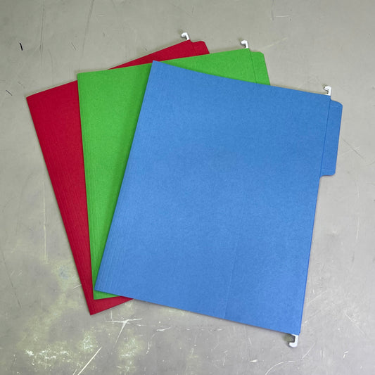 SMEAD (18 PACK) FasTab Hanging File Folders 1/3 Cut Multicolor 64053