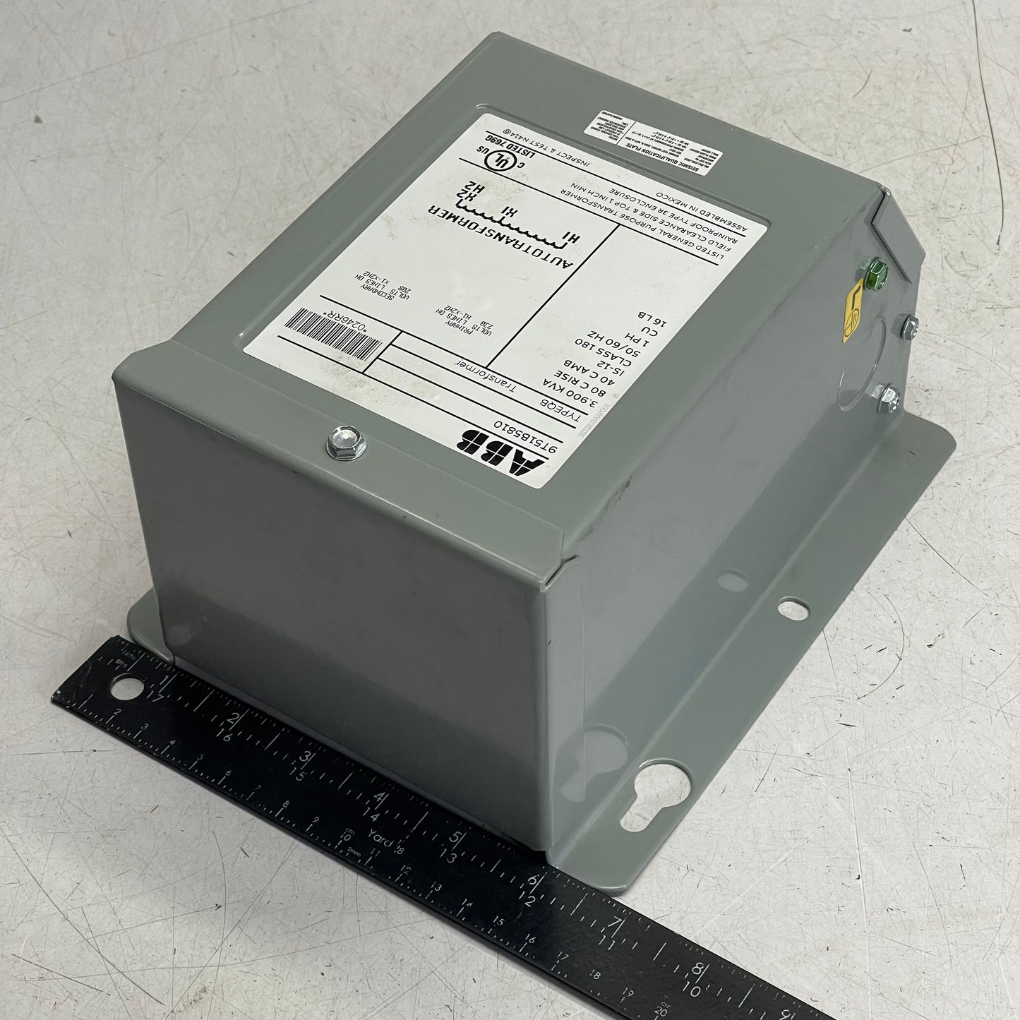ABB Type QB Autotransformer, Single Phase, Low Voltage, Dry Type 3.9 kVA, 50 Hz 9T51B5810