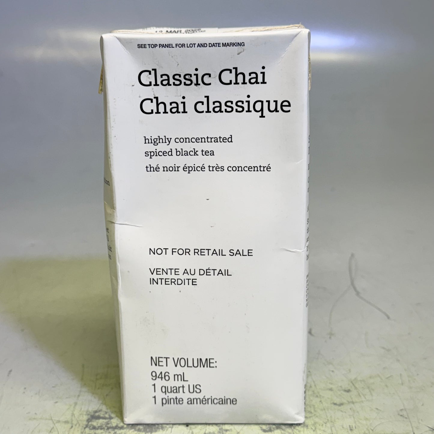 ZA@ STARBUCKS (12 PACK) Classic Chai High Concentrated Spiced Black Tea 1qt BB 03/26 As-Is