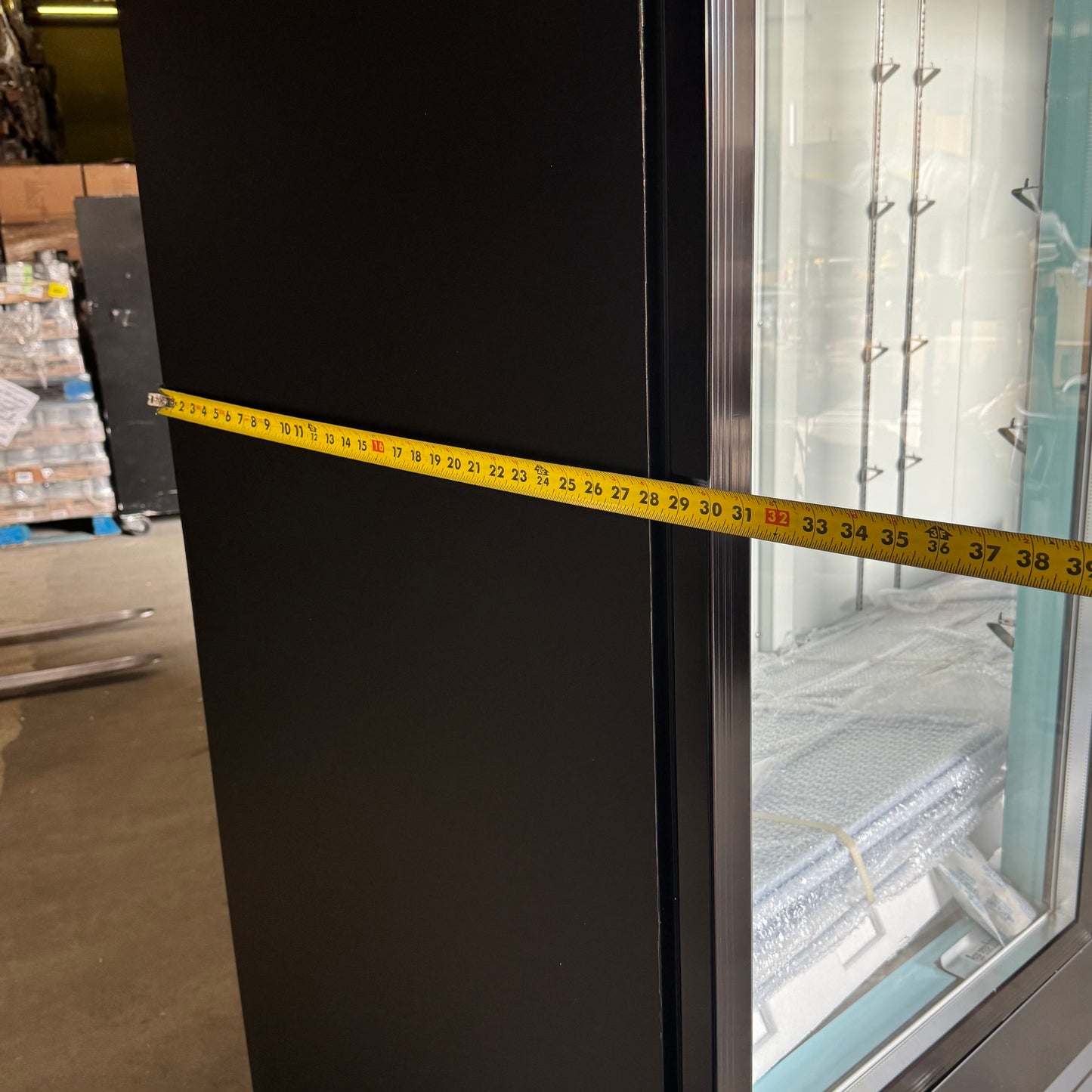 ZA@ Pallet of AVANTCO Merchandiser Refrigerator Sz 30"W x 78"L x 80"H, 178GD69HCB (AS-IS, Damaged)