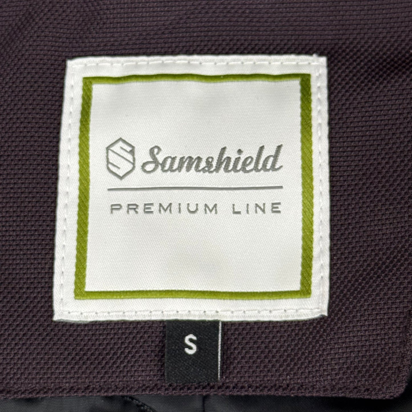 SAMSHIELD Delfina Equestrian Winter Coat Water Resistant Pink Stitching Women's Sz S Aubergine