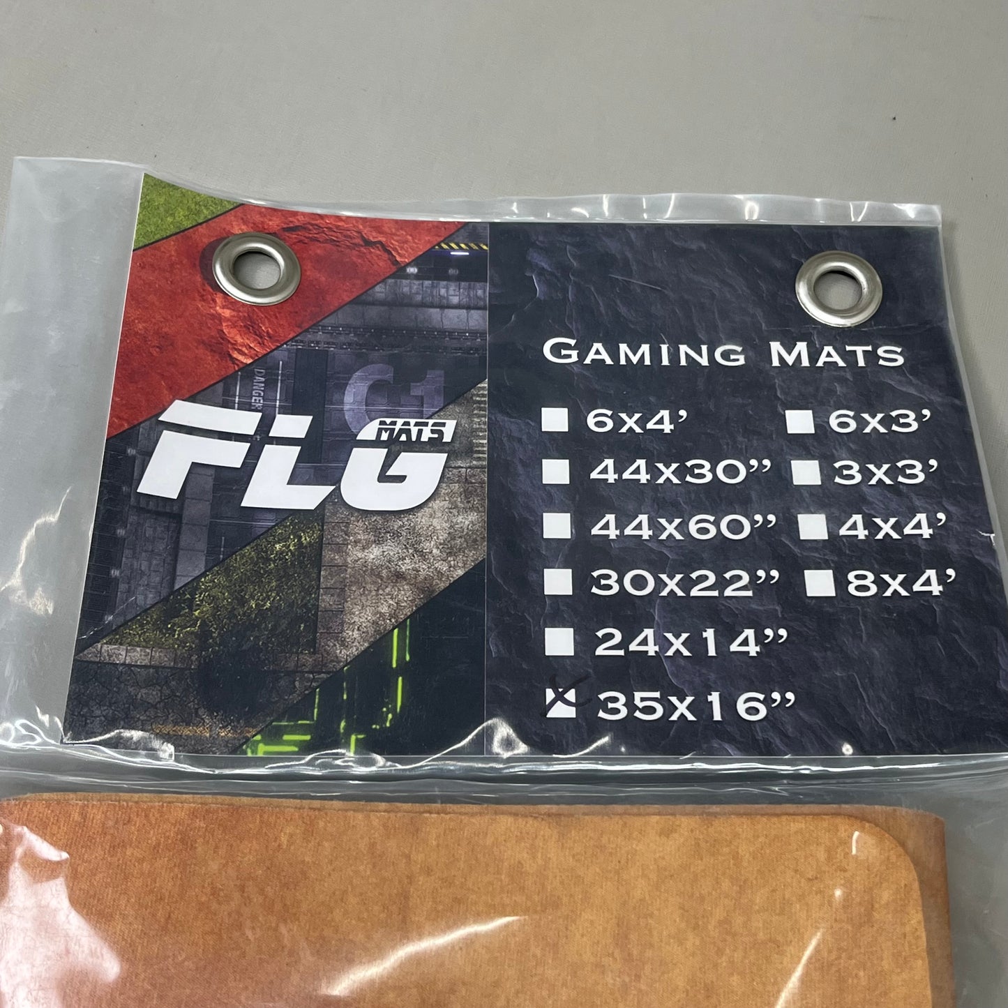 FLG MATS High Quality Gaming Mats Sand Battlefield Fabric W/ Rubber Back 35"x16"