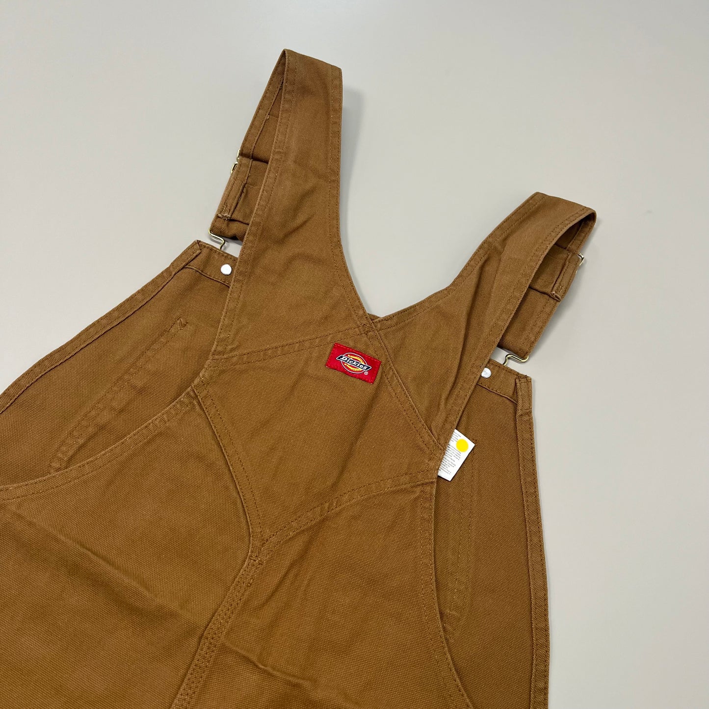 DICKIES Classic High Back Duck Bib Overall Mens 32X32 Rinsed Brown Duck DB100RBD