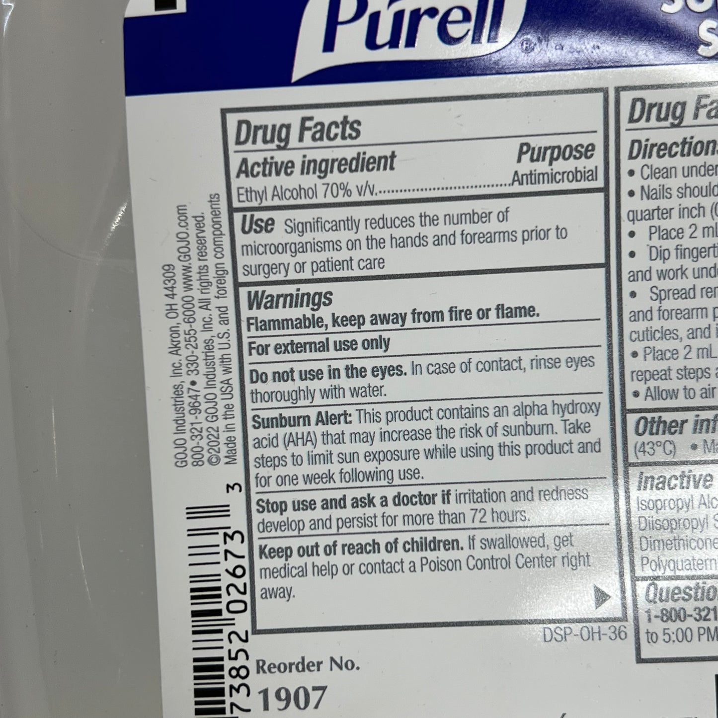 PURELL (2 PACK) Waterless Surgical Scrub Gel W/ 5 Skin Condition 40.5 Fl Oz 1907