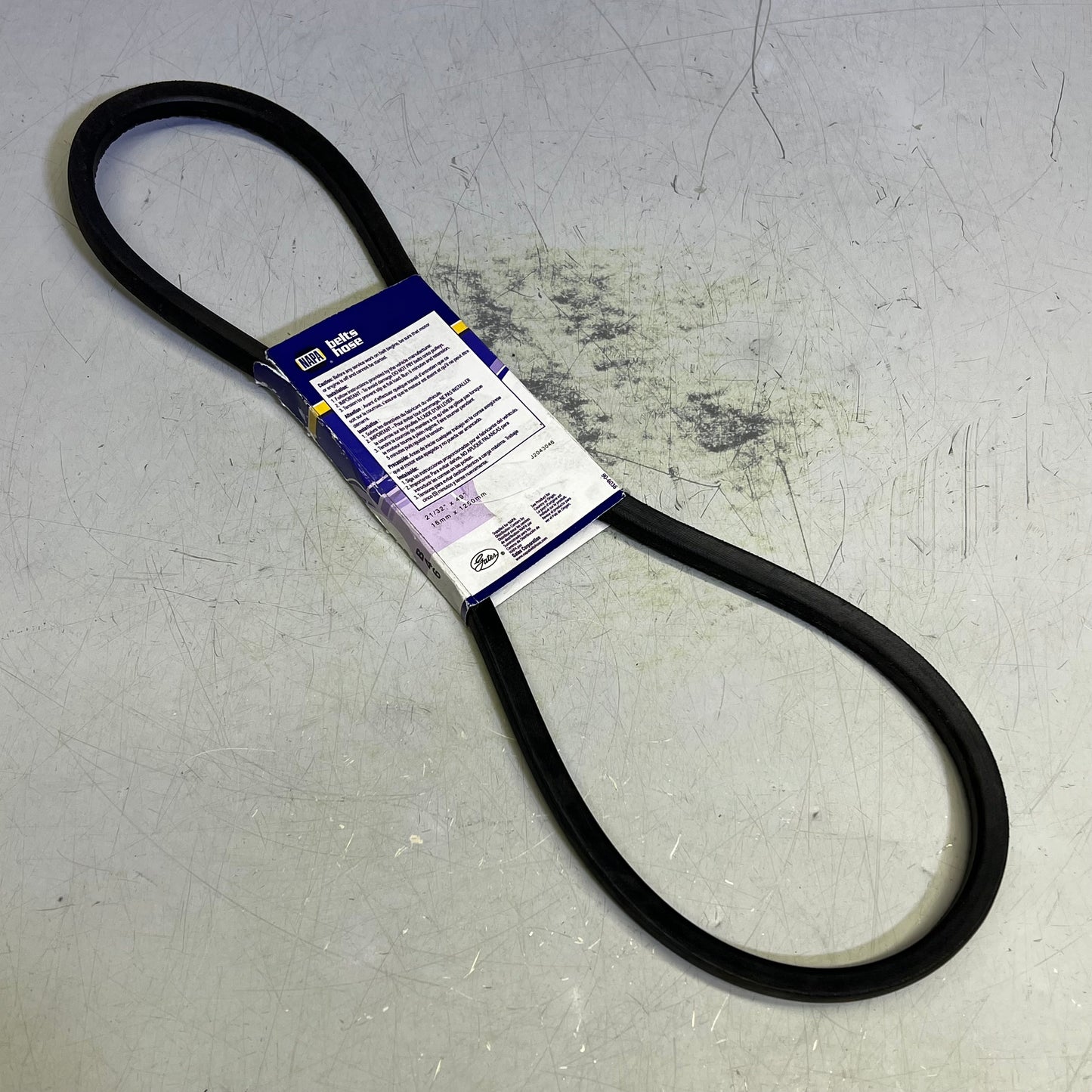 NAPA Classical Section Wrapped V-Belt B 21/32" x 49" Black NBH B46