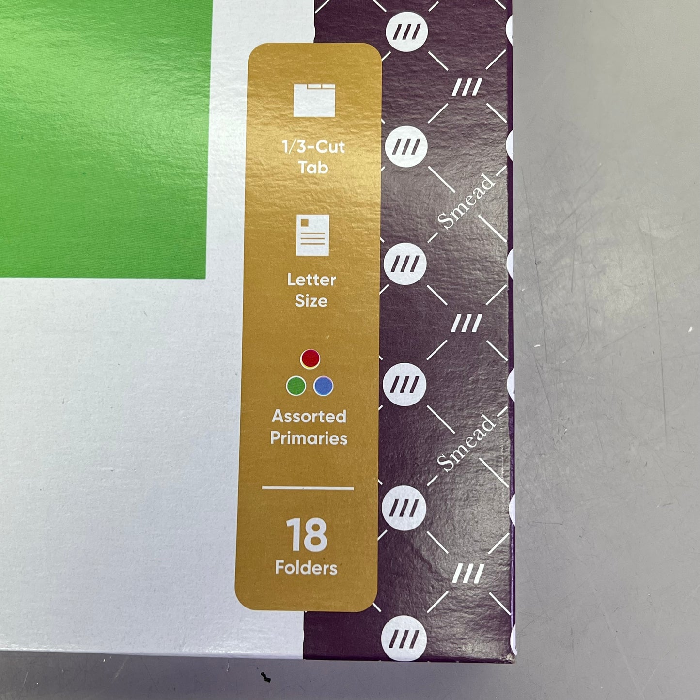 SMEAD (18 PACK) FasTab Hanging File Folders 1/3 Cut Multicolor 64053