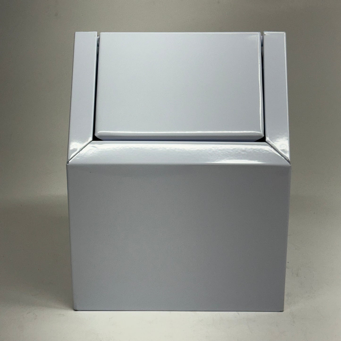 HOSPECO Double Entry Swing Door Waste Receptacle Sz 9"W x 9"L x 12"H, White 2201