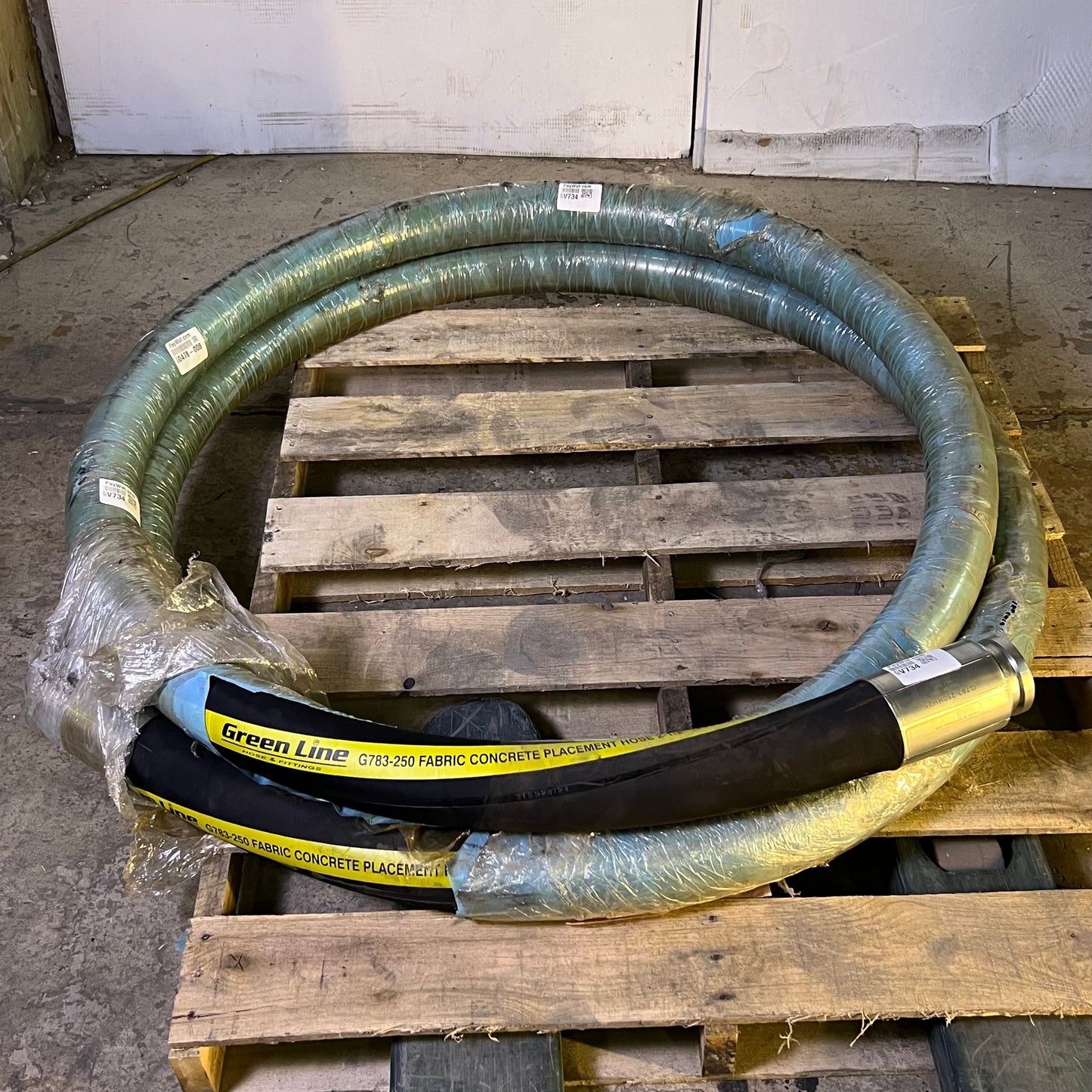 GREEN LINE Fabric Concrete Placement Hose Sz 2-1/2" x 25'  1233 PSI, G783-250