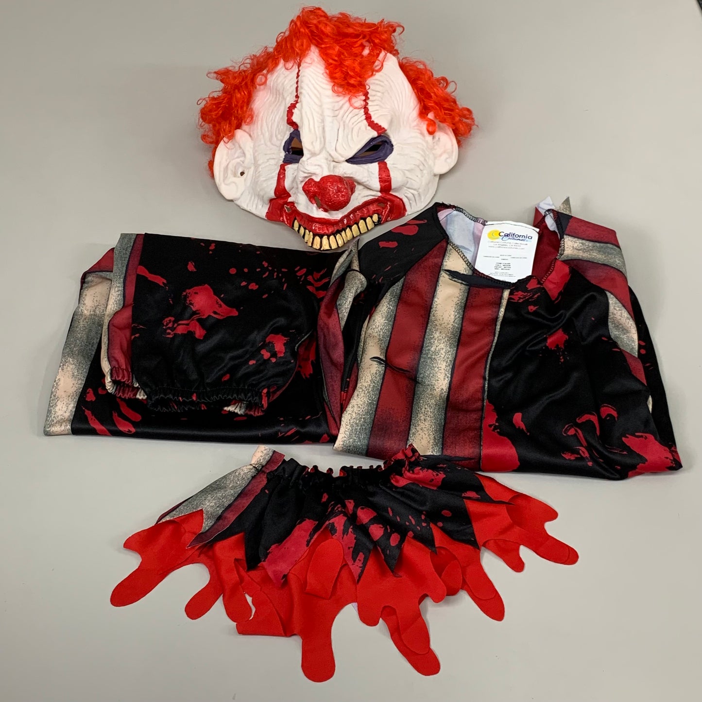 CALIFORNIA COSTUMES Childs Killer Carnival Clown Sz-L (10-12) Red 3124-068