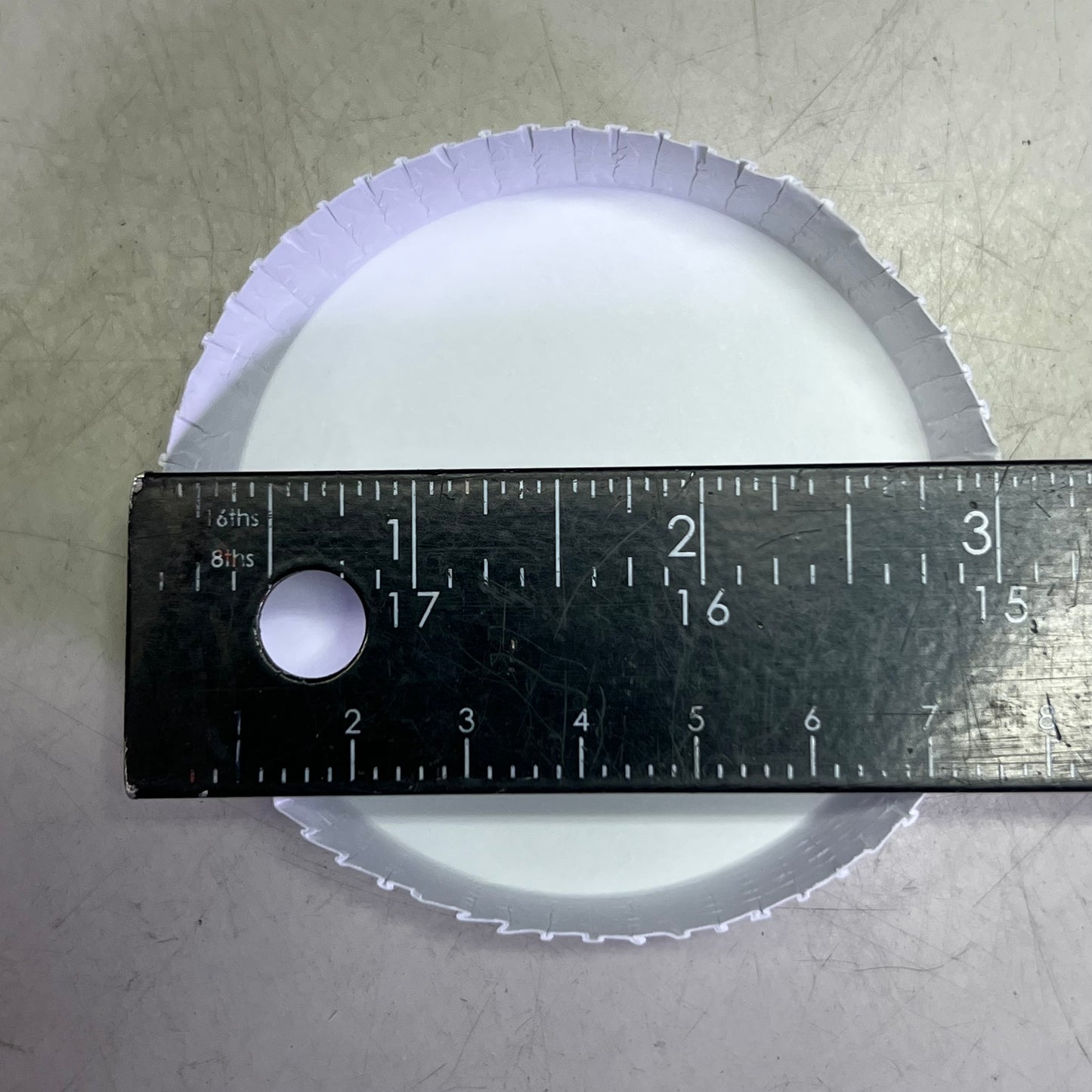 ZA@ STANCAP (1500 Pcs) Plain White Glass Cover Cap Sz 3"D x 0.8"H (New)