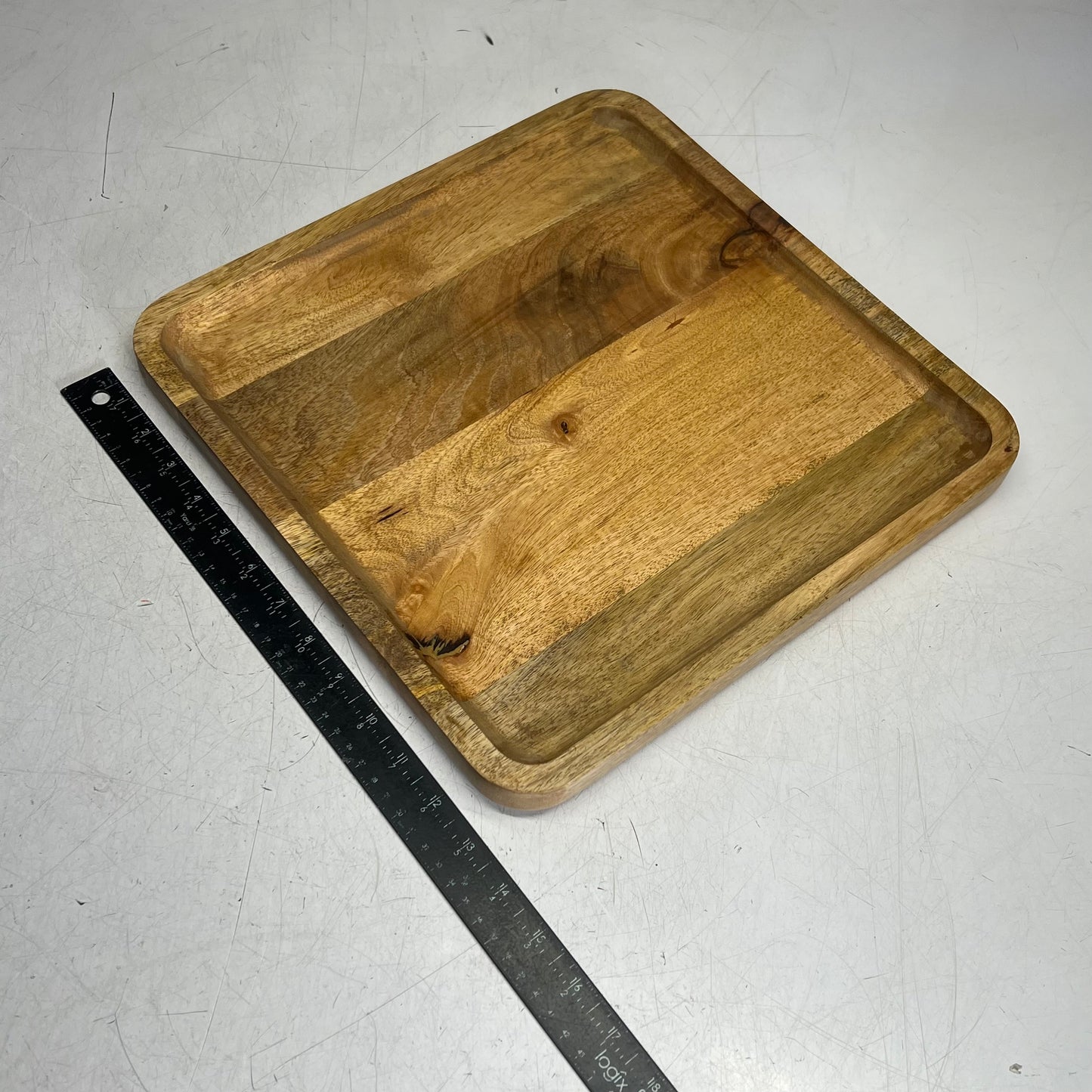 FINCH + FENNEL Square Mango Wood Cheese Serving Board  13-3/4" Natural FF0159
