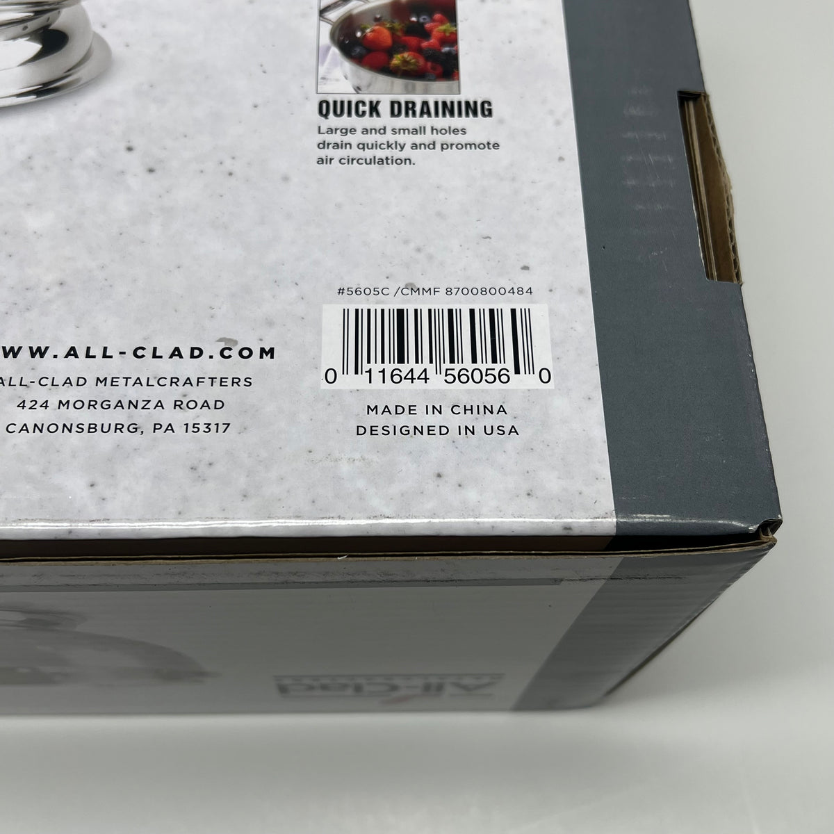 ALL-CLAD Heavy Gauge Stainless Steel Colander 5 Quart Silver 8700800484