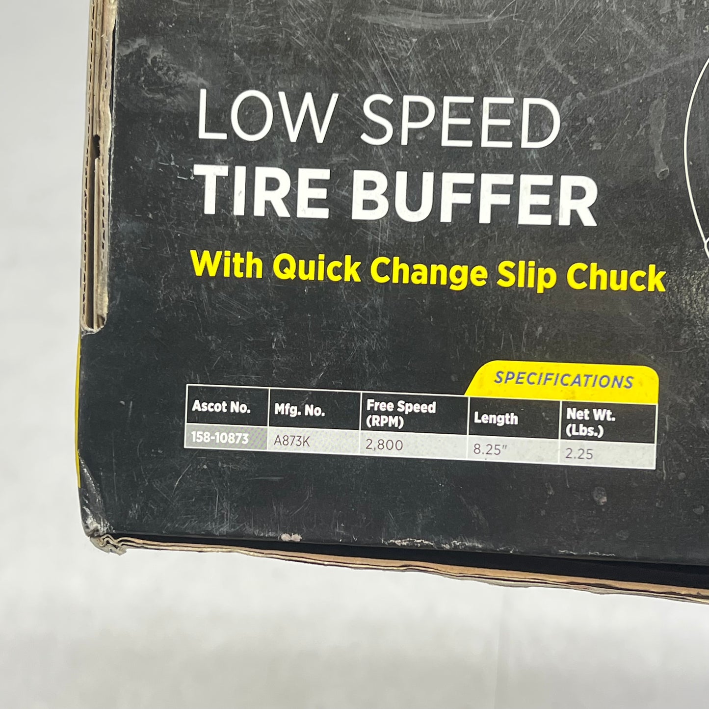 RPG Low Speed Tire Buffer Quick Change Slip Grip 2,800 RPM 158-10873