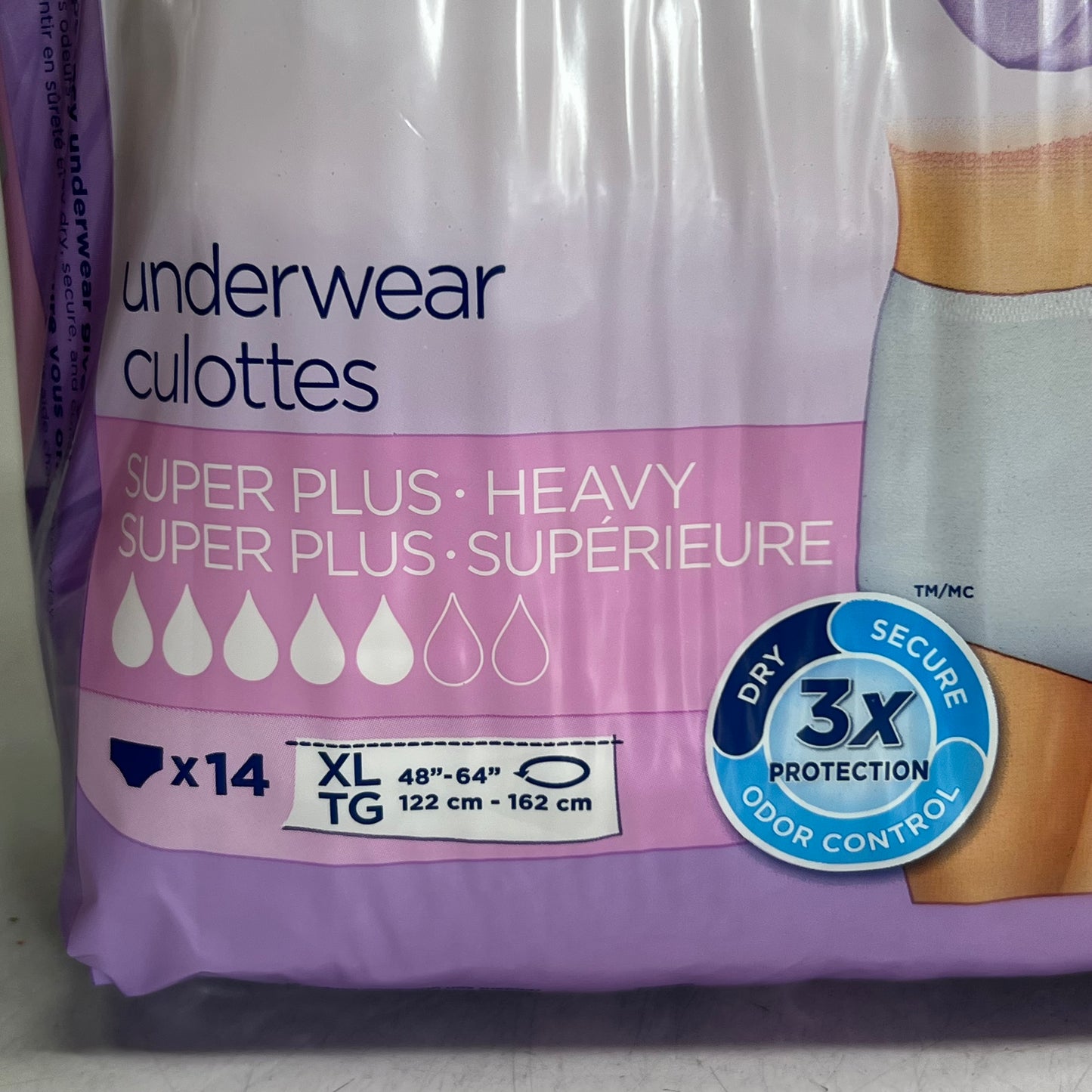 TENA (14 PACK) Super Plus Heavy Protective Underwear for Women Sz XL White 35108-13