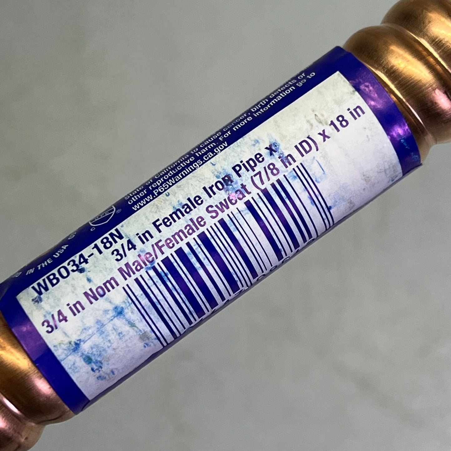 BRASS CRAFT (2 PACK) Copper Corrugated Hose 7/8" OD 3/4" FIPX3/4" Nom 18" L