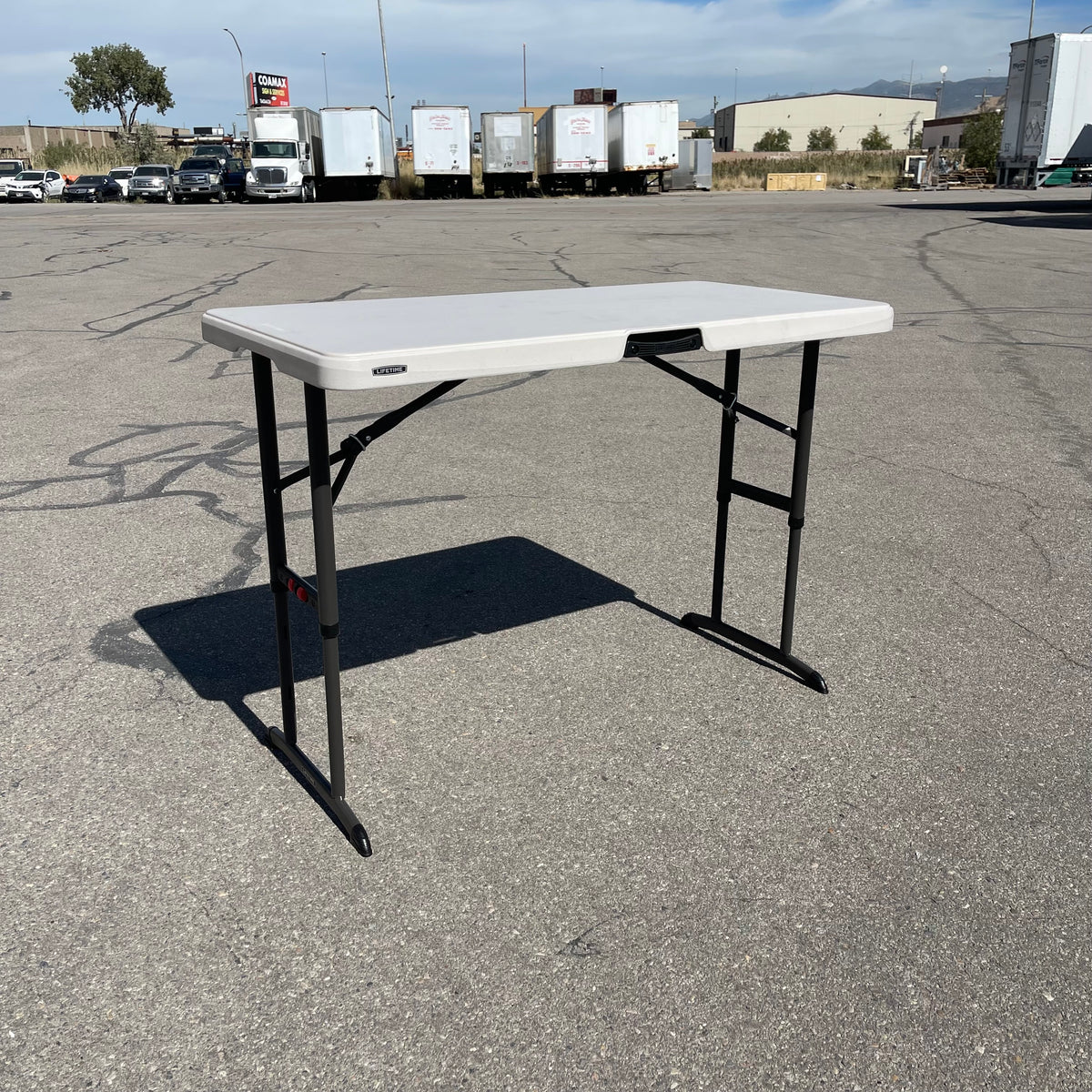 LIFETIME Commercial Adjustable Height Table 4'x2' White 80387