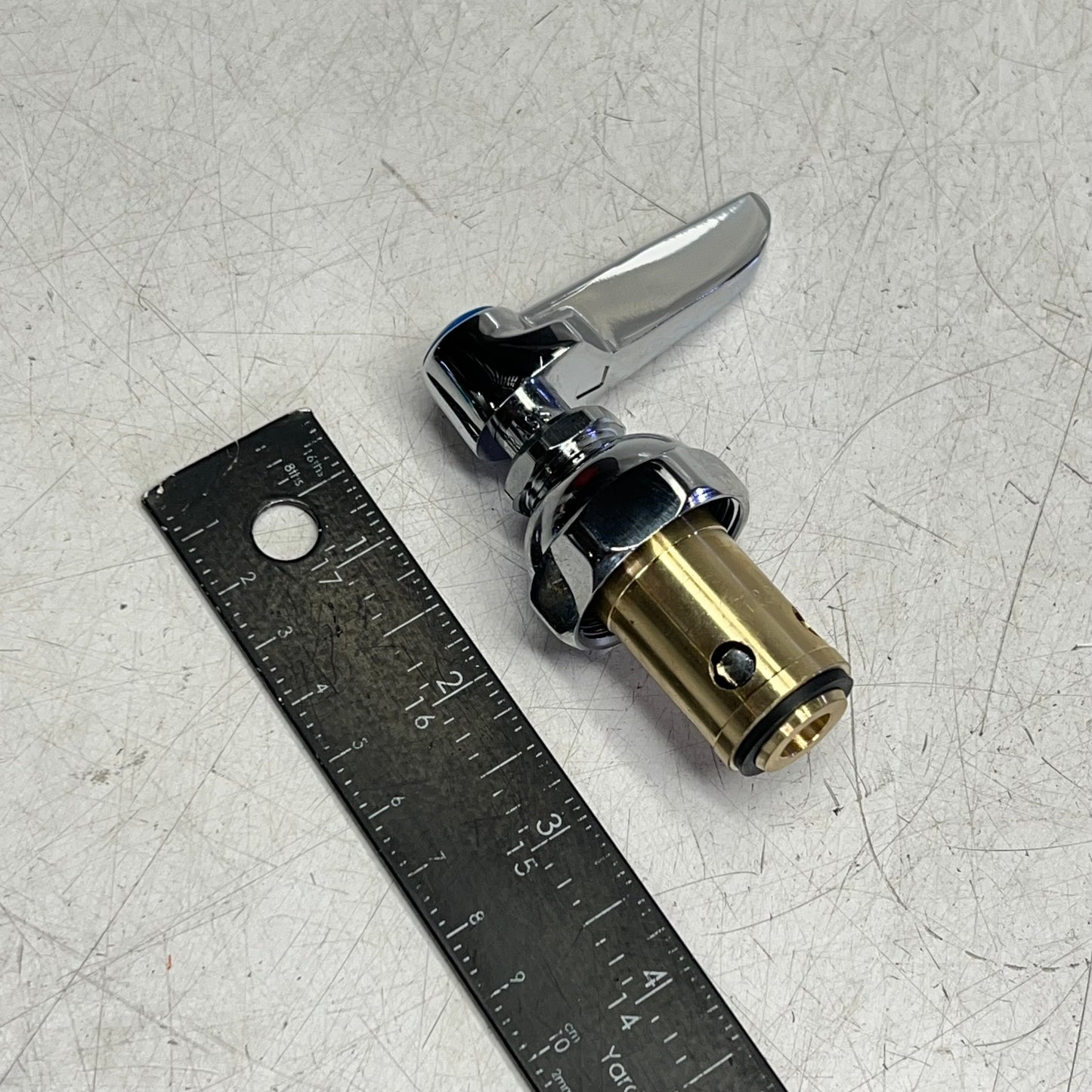 T & S Eterna Spindle Assembly Left Hand (cold) Lever W/ Screw Chrome 002713-040