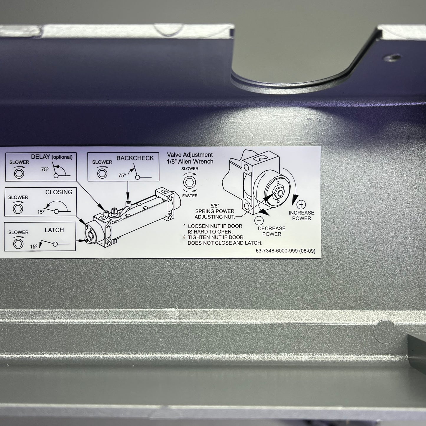 ASSA ABLOY Sargent Universal Arm Pack Powerglide 351 Series Gray TB351UOEN