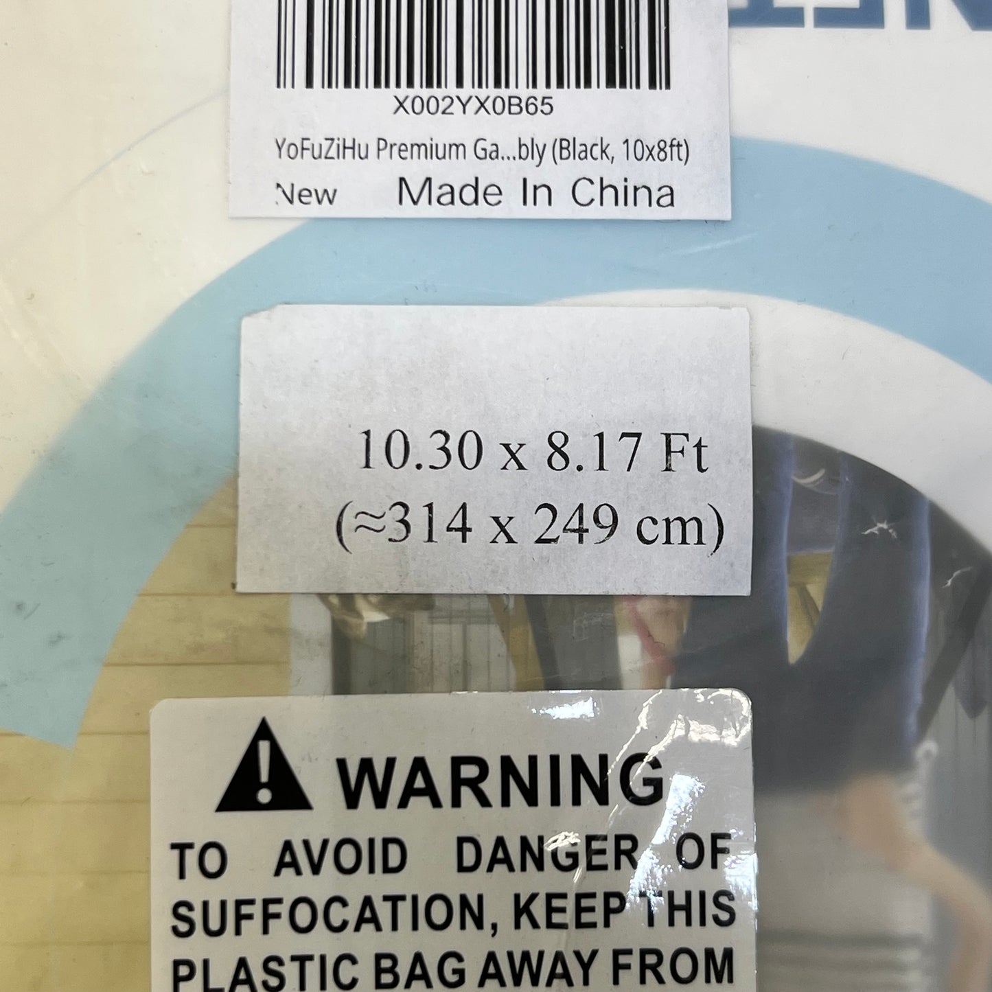 YOFUZIHU Garage Magnetic Screen Door, Black Sz 10" x 8 ft. X002YX0B65