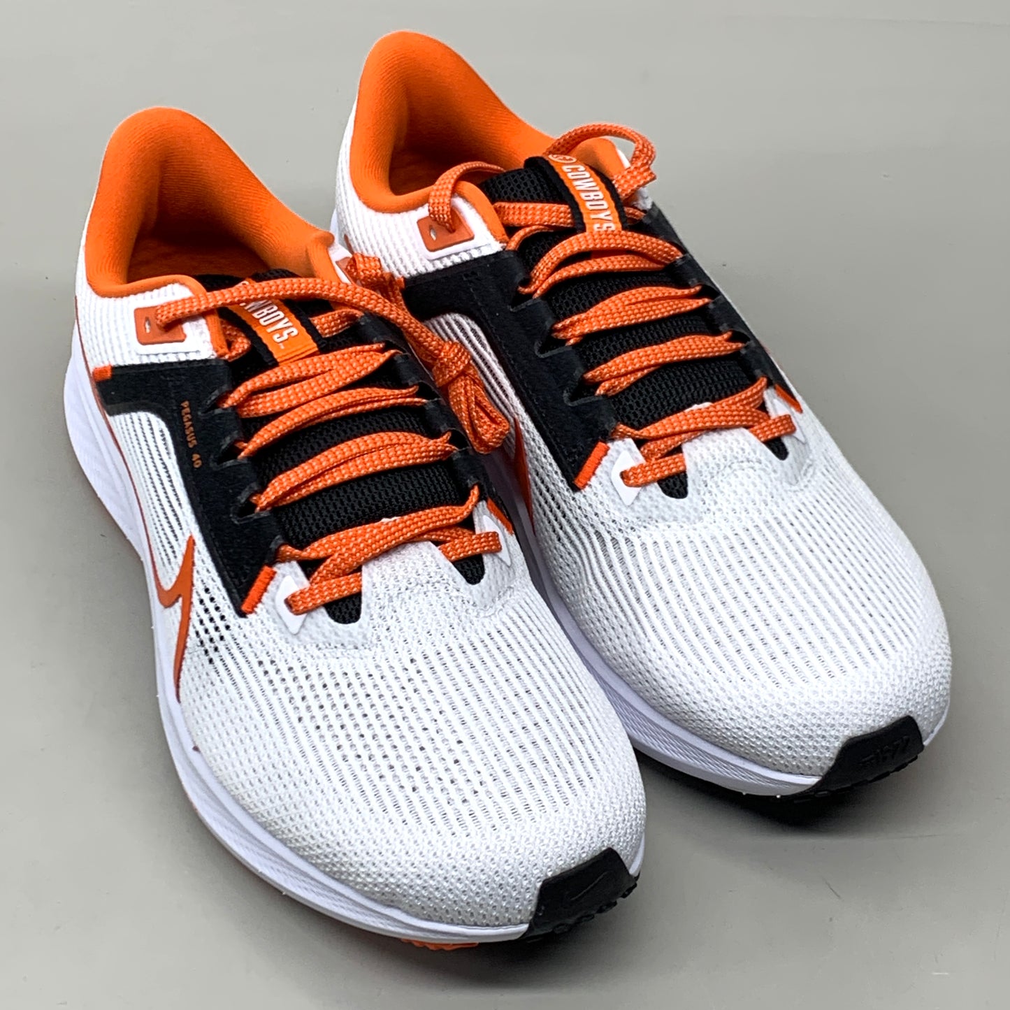 NIKE Zoom Pegasus 40 OK STATE White, Brilliant Orange & Black 11 W 9.5 M DZ5973-100