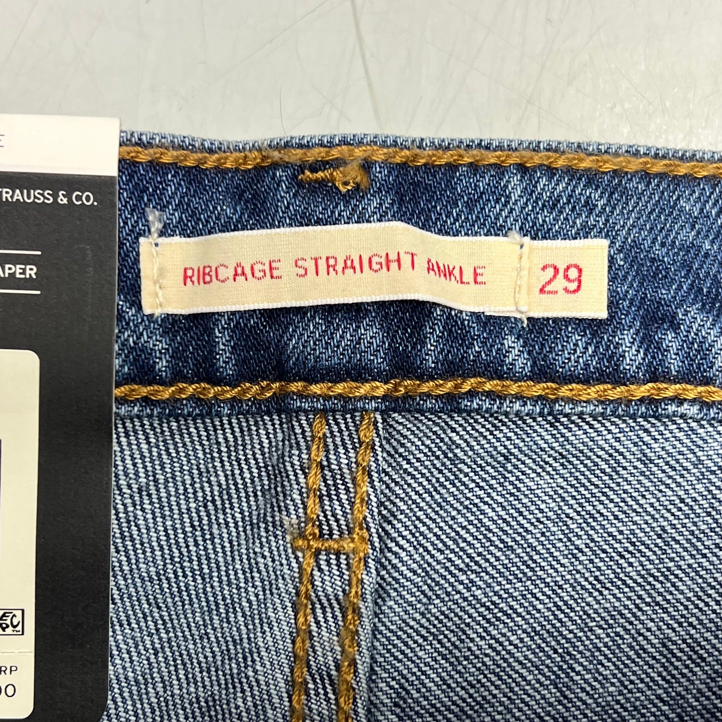 LEVIS Ribcage Western Yoke Jeans Women's Sz 29 x 27 Dark Wash 0049U0001