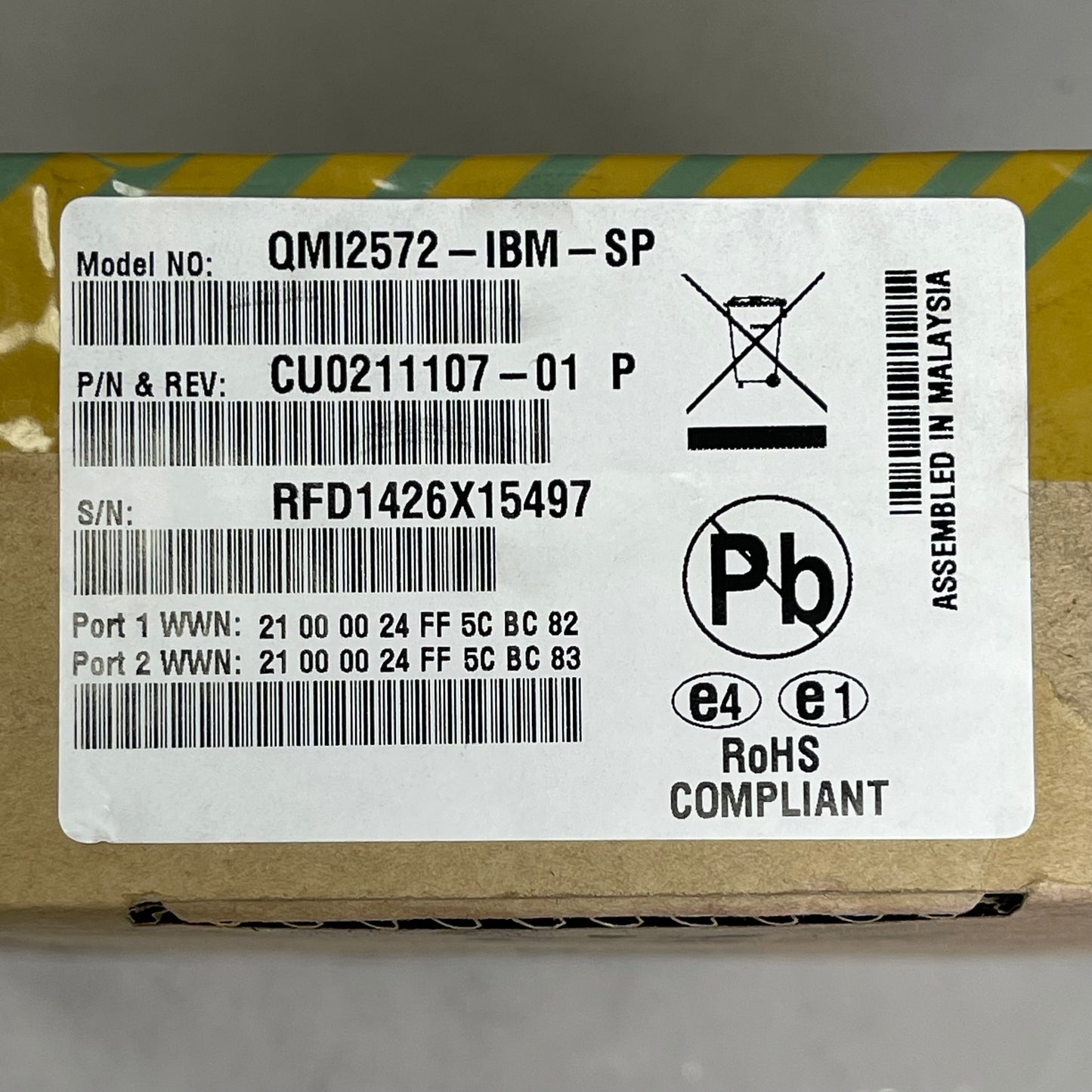 IBM QLogic 4GB Fiber Channel Expansion Card Dark Green QMI2572-IBM-SP