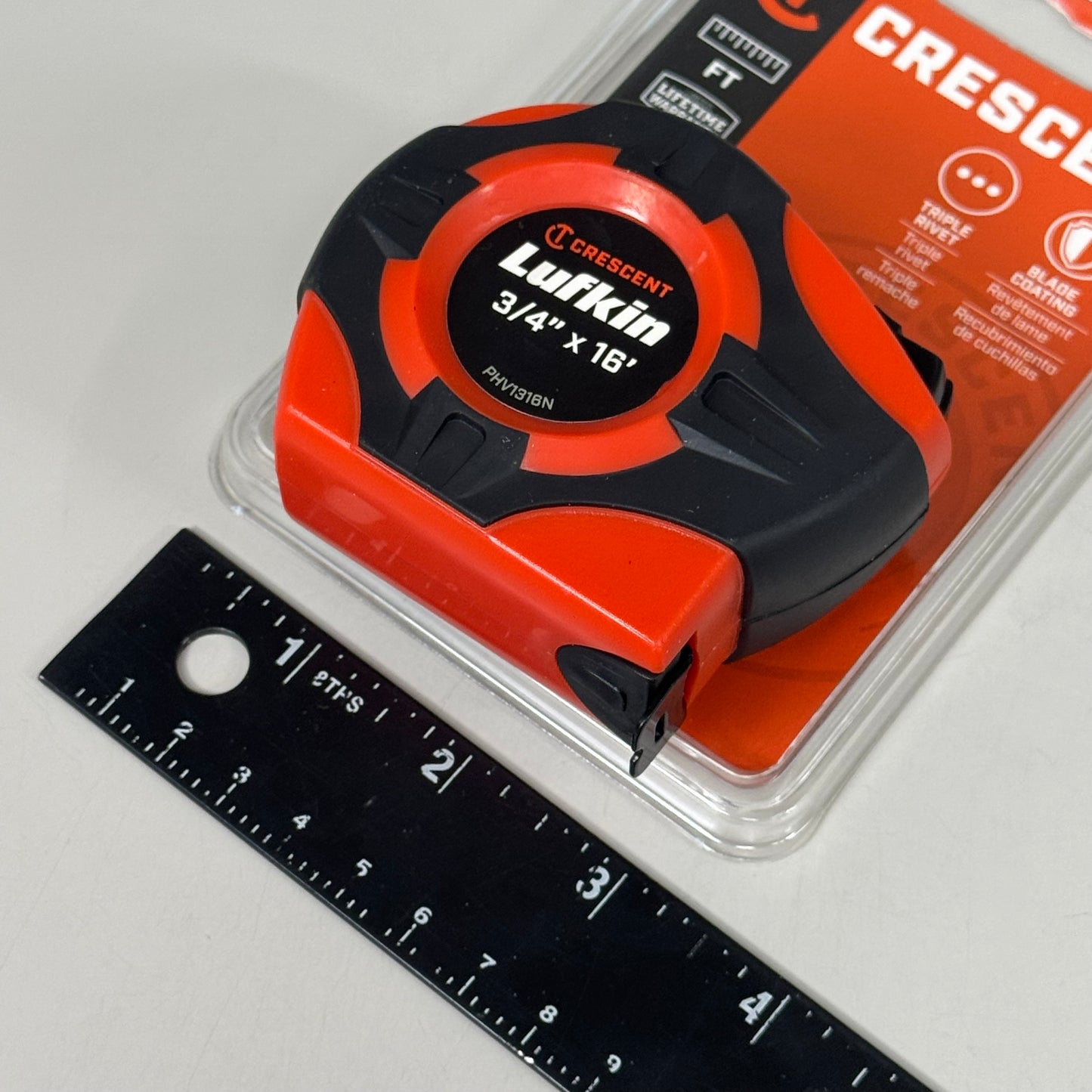 CRESCENT Lufkin 3/4” x 16’ QuickRead Power Return Tape Measure PQR1316N