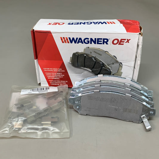 WAGNER OEx Premium Ceramic Disc Brake Pad Set 6 1/2" x 2 1/2" Grey OEX1094