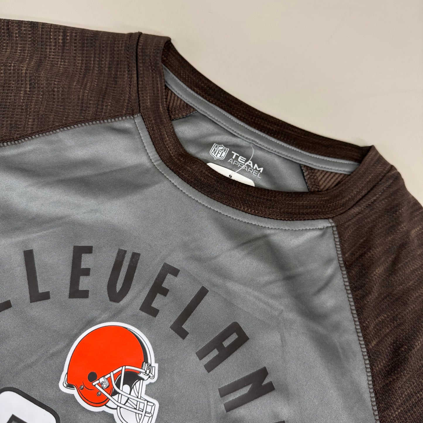 NFL Cleveland Browns Long Sleeve Shirt L Brown/Grey 1802970