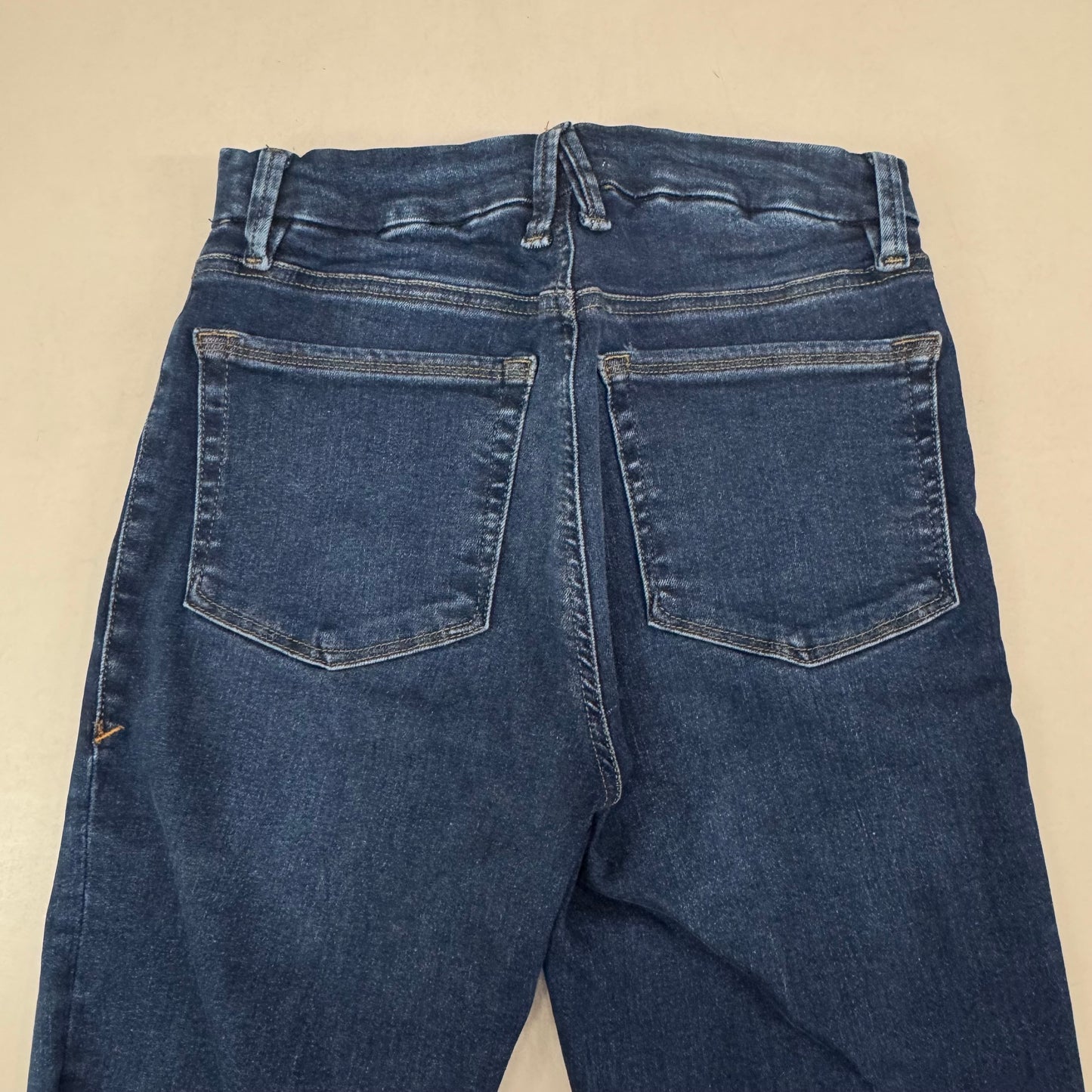 GOOD AMERICAN Power Stretch Pull On Flare Jeans Women's Sz 2/M Indigo491 GLF478TE