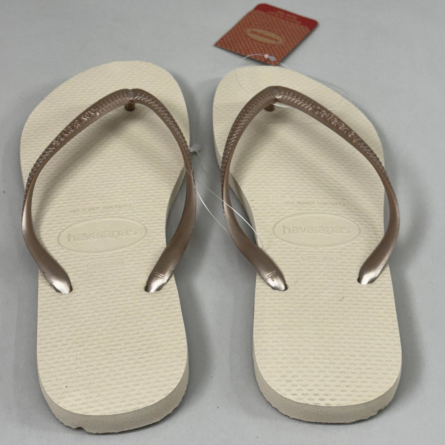 ZA@ HAVAIANAS High Quality Rubber Slim Flip Flops Non-Slip Women's 9/10 Sand Grey Light H