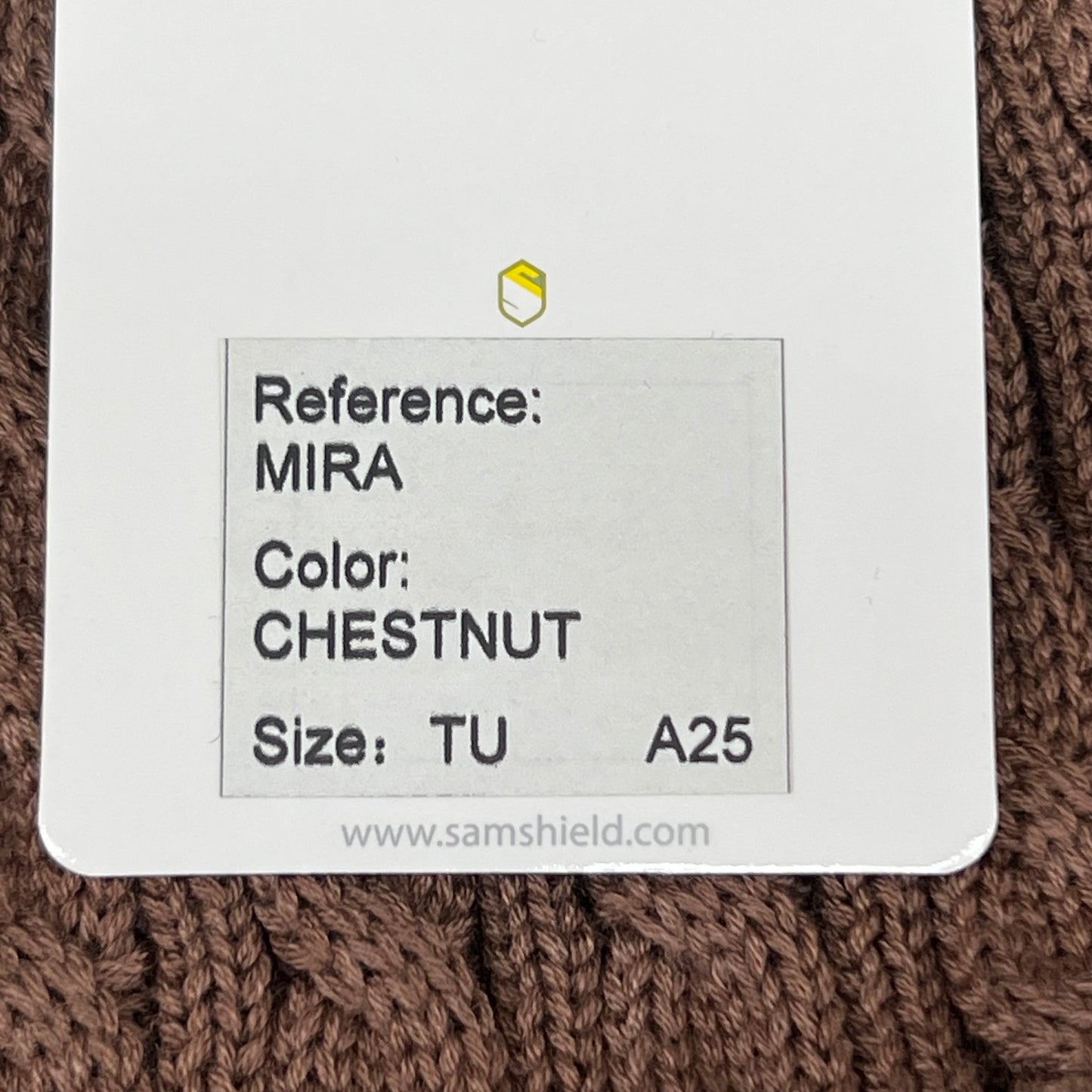 SAMSHIELD Mira Equestrian Winter Beanie Hat Women's Sz One Size Fits All Chestnut