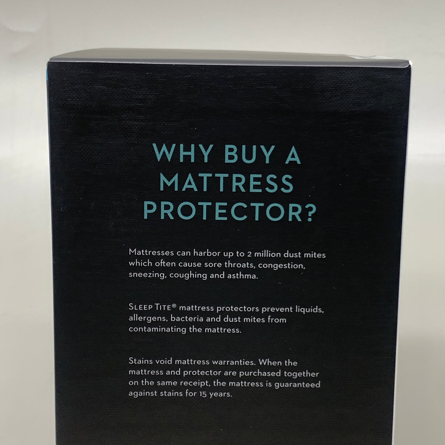 MALOUF Sleep-Tite Five 5ided Smooth Mattress Protector Sz Twin 100% Water-Proof
