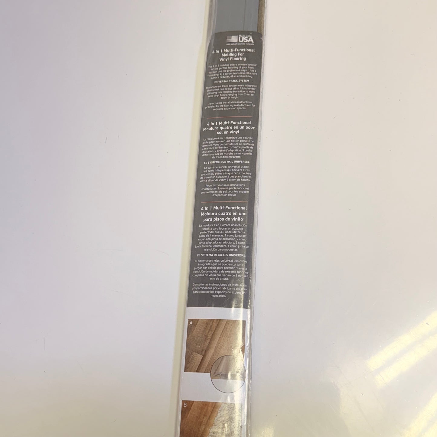 PERFORMANCE  Vinyl Flooring Molding Kit 3/4 in x 78.7" V4in1-05774