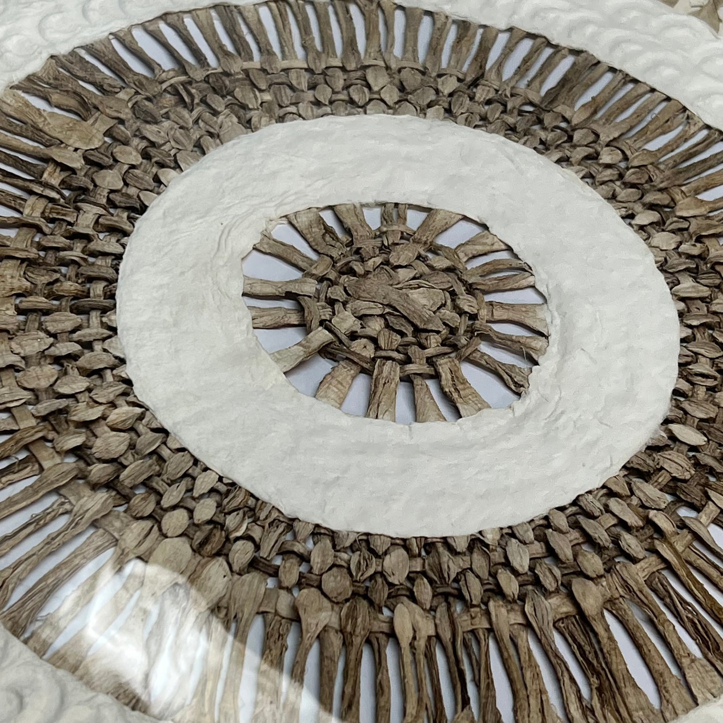 RAZ IMPORTS 2024 Paper Mache Framed Wall Art 32" Tan/White 4428005