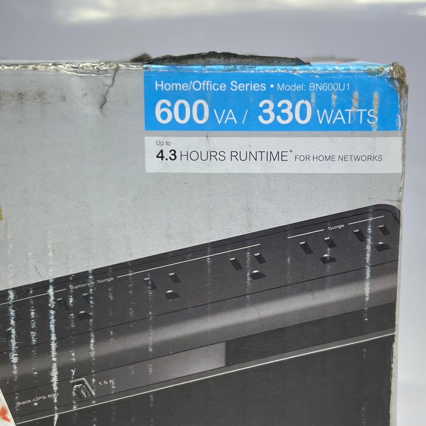 APC UPS 600VA, 330W Battery Backup Power Supply & Surge Protector with USB Charger