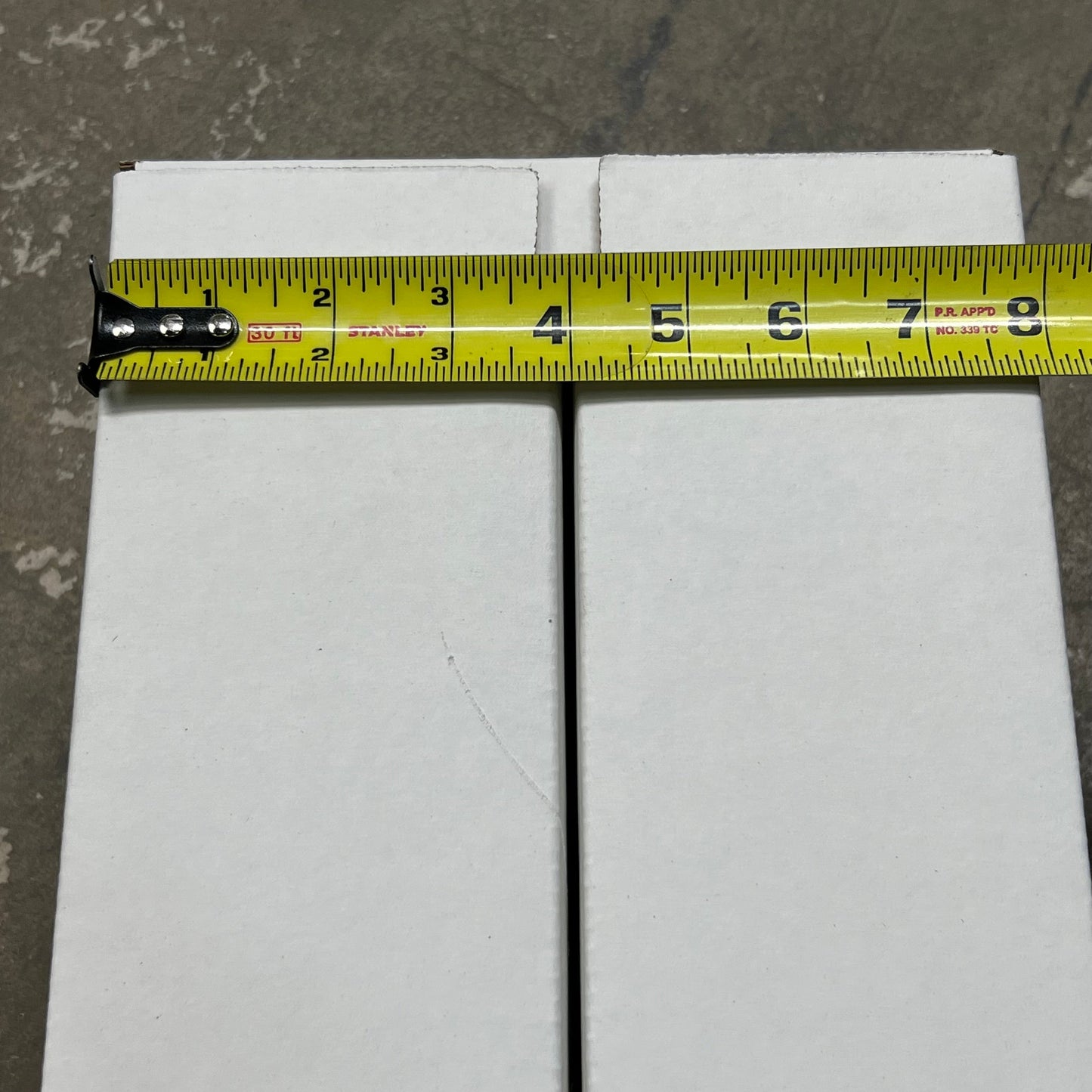 ZA@ POLYMERSHAPES (20 PACK) Riser Cardboard Boxes 72"x8"x7" White PPCA SPEC# 84249