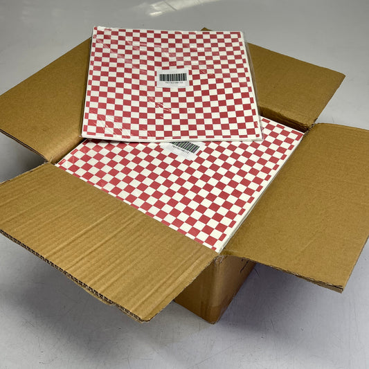 ZA@ (3000 PACK) Food Wrapping Paper  12"x12" Red/White Checkered