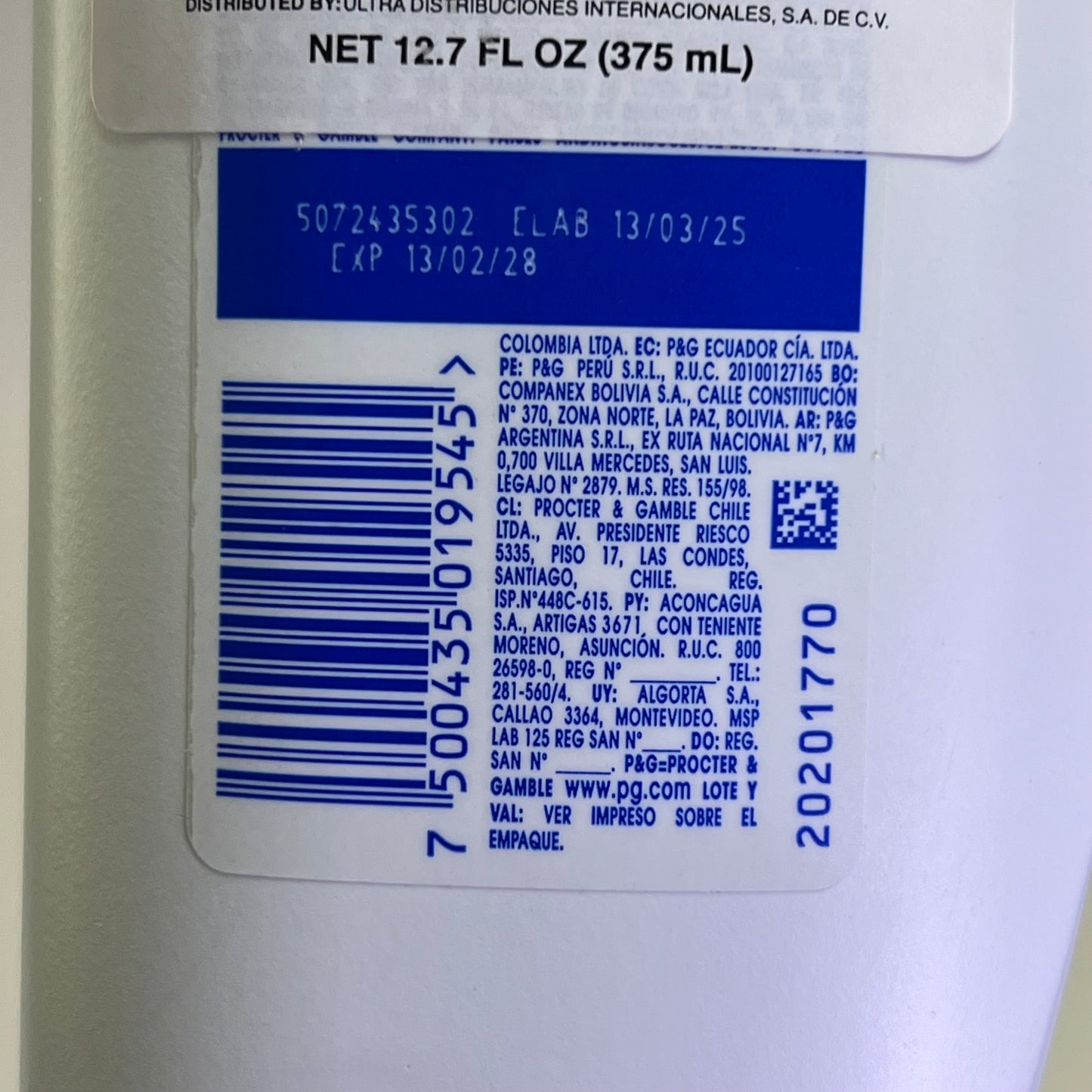 HEAD & SHOULDERS (6 PACK) Men Original Old Spice Scent Shampoo Control 375ml