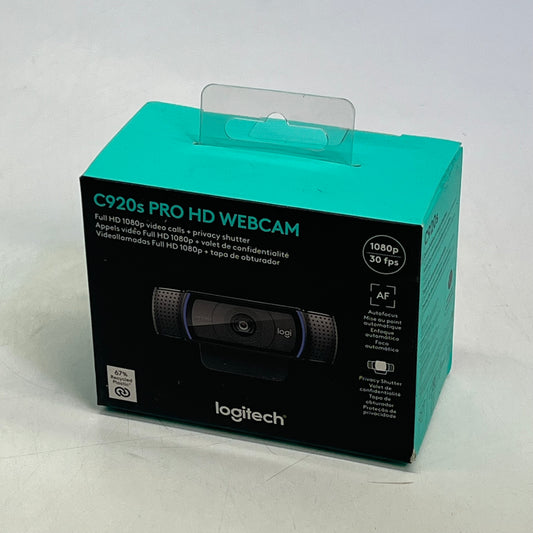 LOGITECH C920s PRO Full HD Webcam 1080p 30 fps Black 960-001257
