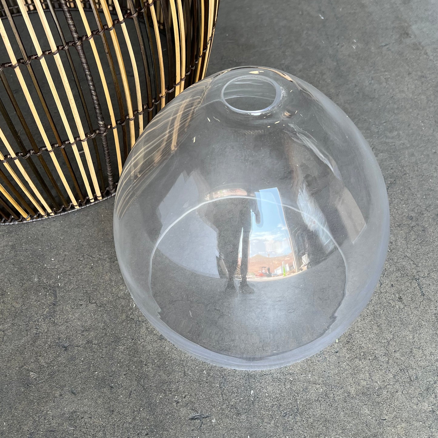 TROY LIGHTING Holden Weave Faux Reed Outdoor Chandelier 25"w X 41"h Brown F753