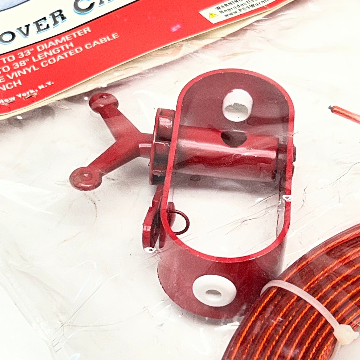 OLD MAN WINTER High Quality Winter Cover Cable & Winch Combo Kit Red BS33146