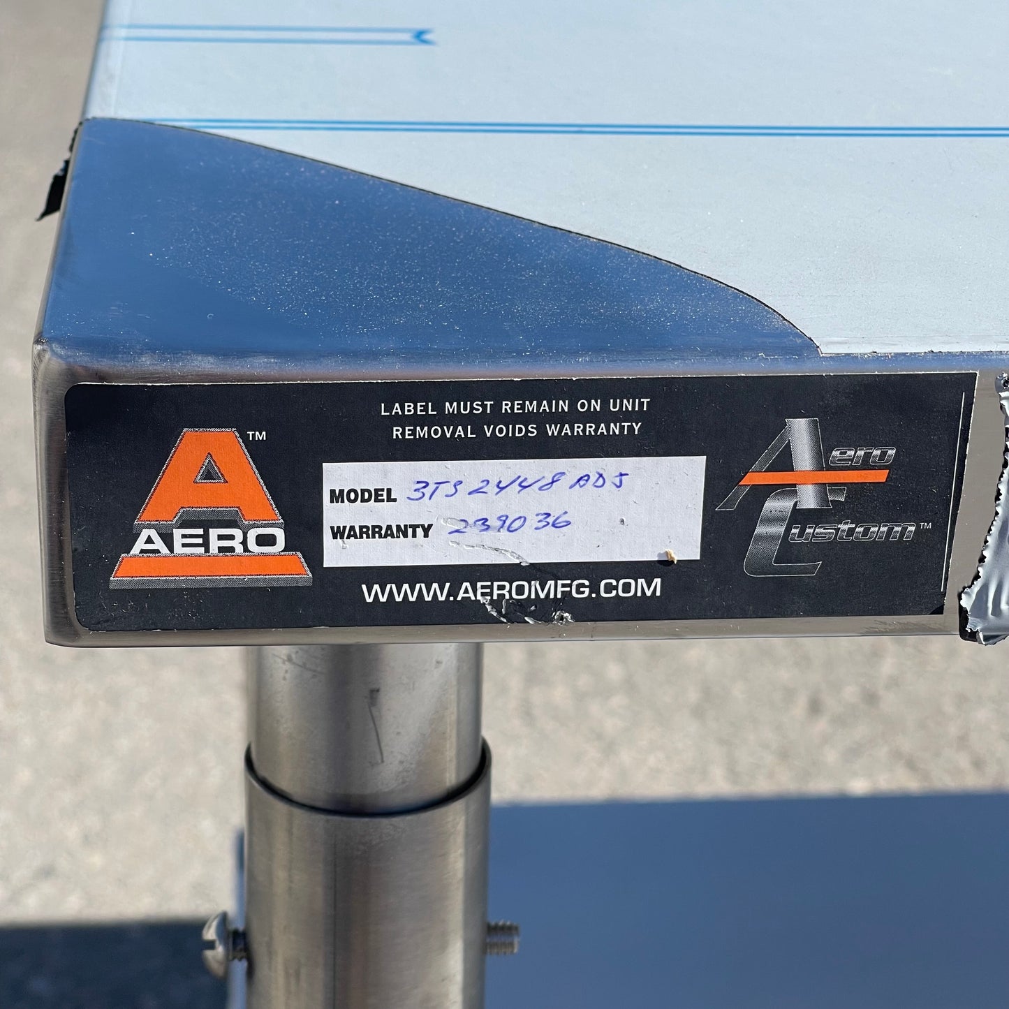 Z@ AERO Work Table 48”x24”x35” Stainless Steel 3TS2448ADJ (New)
