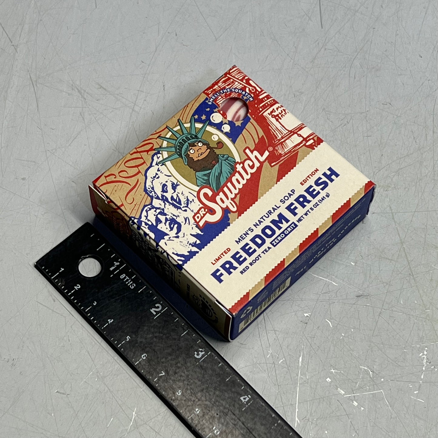 DR SQUATCH (3 PACK) Freedom Fresh Men's Natural Bar Soap Zero Grit 5oz