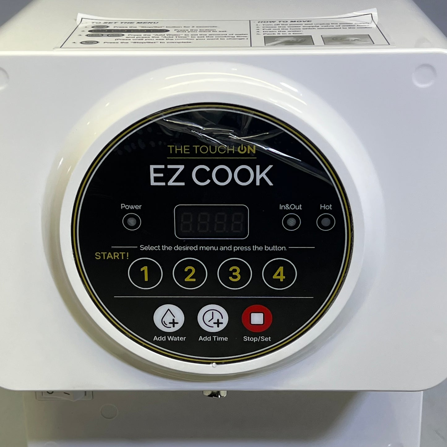 EZ COOK The Touch On Compact Ramyun Cooker Adjustable Settings White/Black H5600