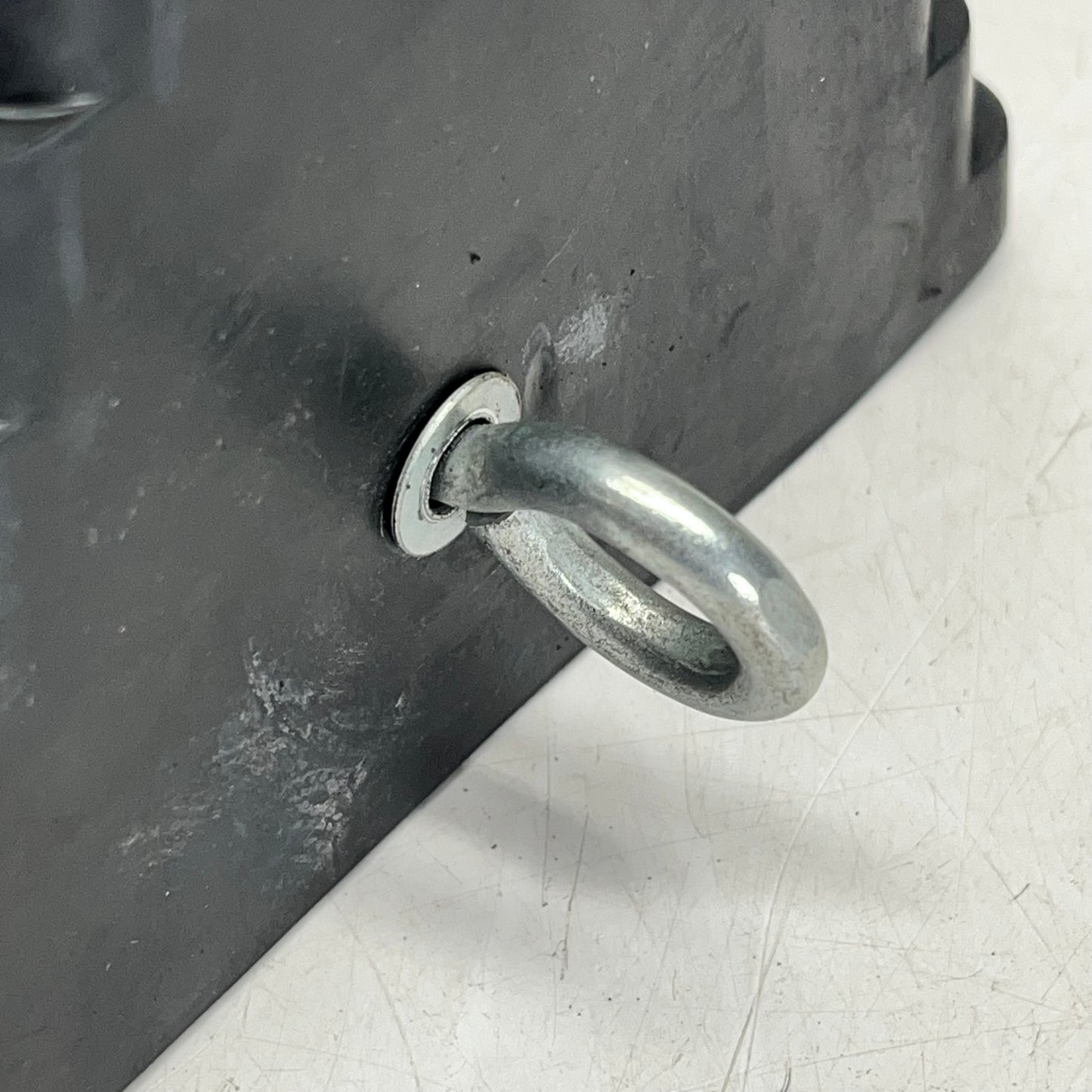 ZA@ IRONTON (2 PACK, 7lbs EACH) Double Sided Pyramid Wheel Chock W/ Eye Bolt Black 85154