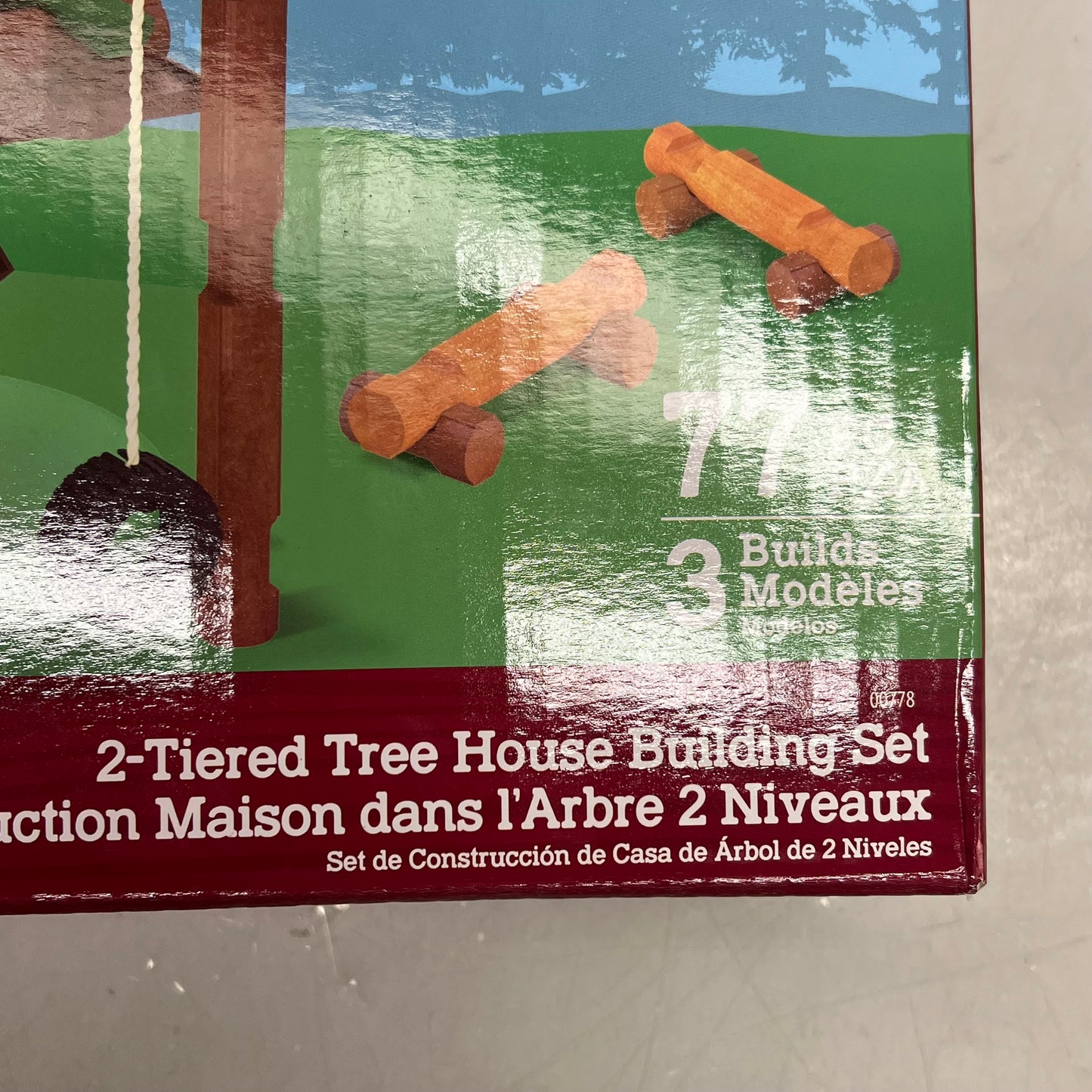 HASBRO The Original Lincoln Logs Building Toy 77 Piece  Brown 00778 (As-is)