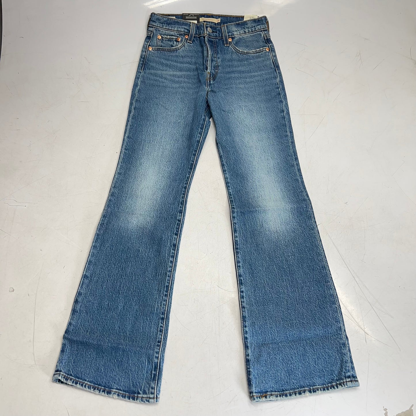 LEVIS High Rise Wedgie Bootcut Jeans Women's Sz 26x32 Fair Point Psk A87100002